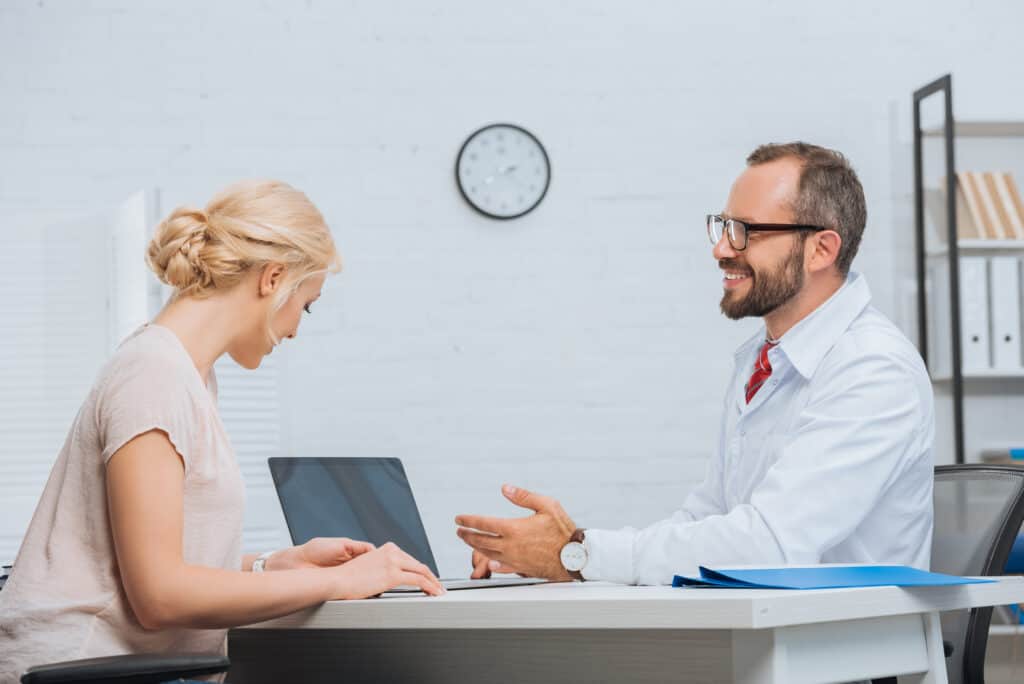 talking with a physical therapist talking with a physical therapist